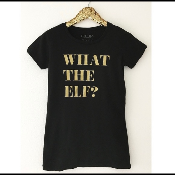What the Elf? Christmas Holiday Tee - Picture 3 of 5
